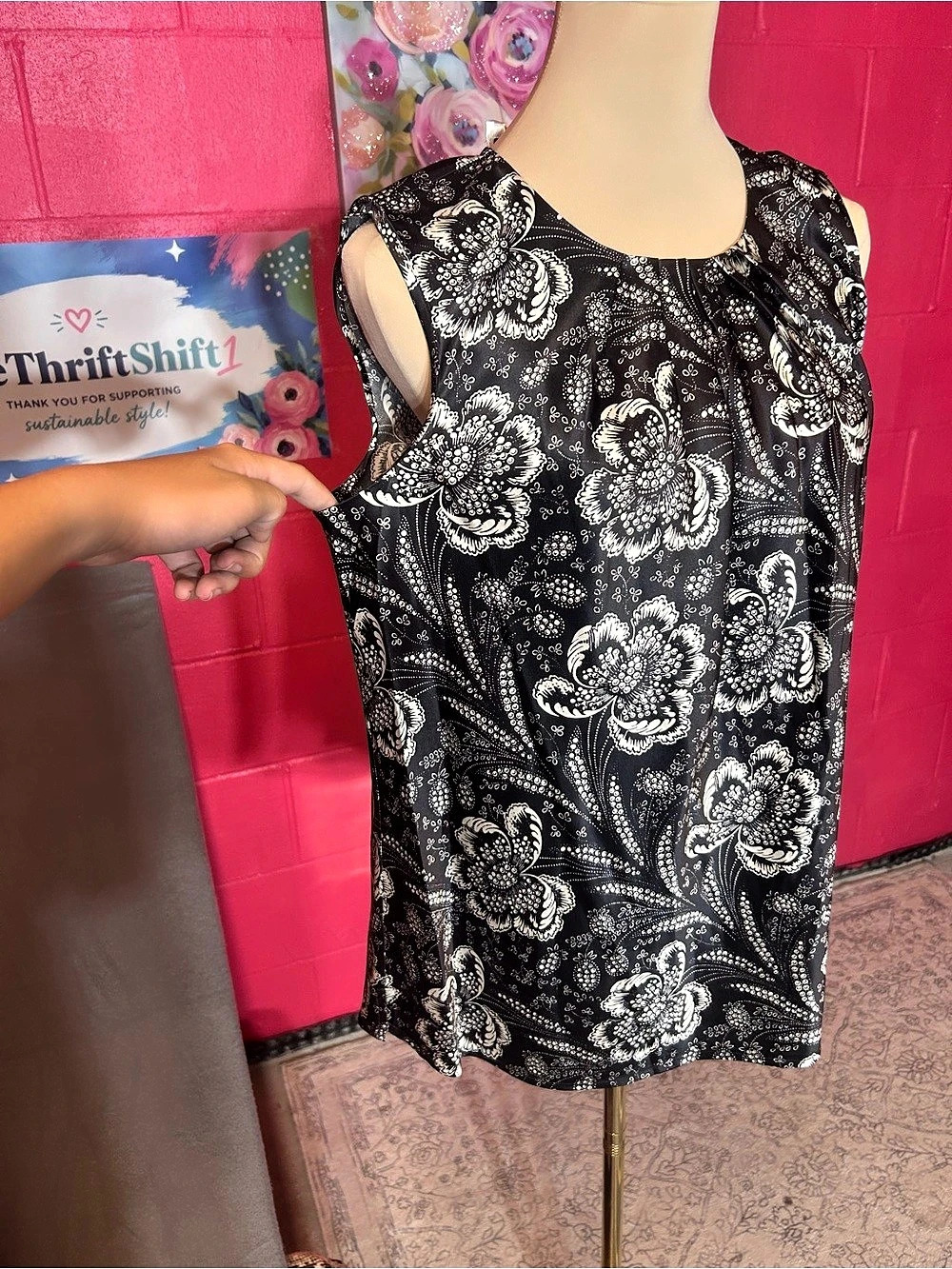 Talbots Floral Silk Blend blouse Size 14 NWT